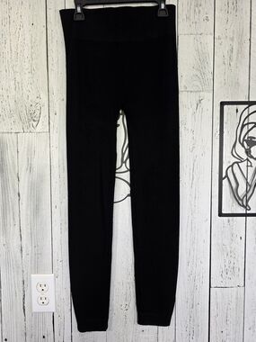 Orange Fashion Bamboo High Waisted Leggings One Size Black Cozy Fall Warm Lounge